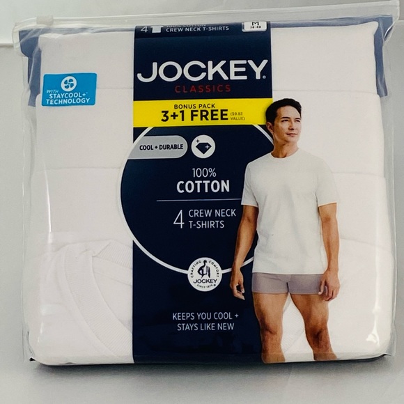 Jockey Underwear & Socks Jockey Mens Classic 4pack Crew Neck Tshirt